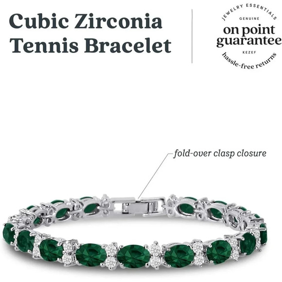 ❤️Women Sliver CZ Tennis Bracelet  - Round 2.50mm White CZ Silver over Brass - Picture 5 of 9